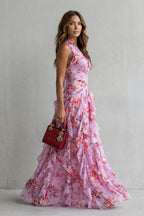 Women's Ruffled Floral Maxi Dress | Isabeau_3