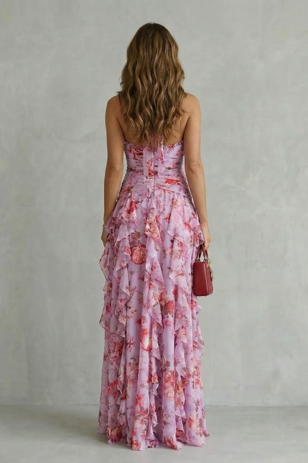 Women's Ruffled Floral Maxi Dress | Isabeau_4