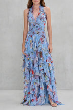 Women's Ruffled Floral Maxi Dress | Isabeau_5