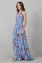 Women's Ruffled Floral Maxi Dress | Isabeau_7