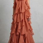 Women's Strapless Ruffle Maxi Dress | Barrowby_1