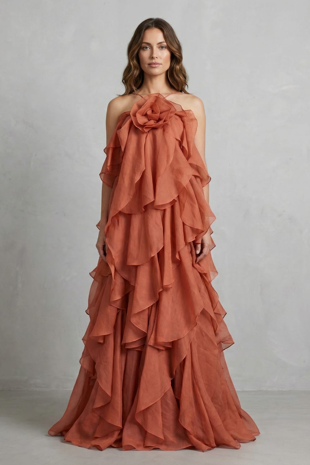 Women's Strapless Ruffle Maxi Dress | Barrowby_2