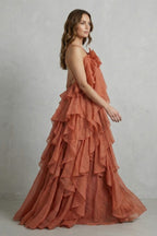 Women's Strapless Ruffle Maxi Dress | Barrowby_3