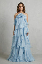 Women's Strapless Ruffle Maxi Dress | Barrowby_6