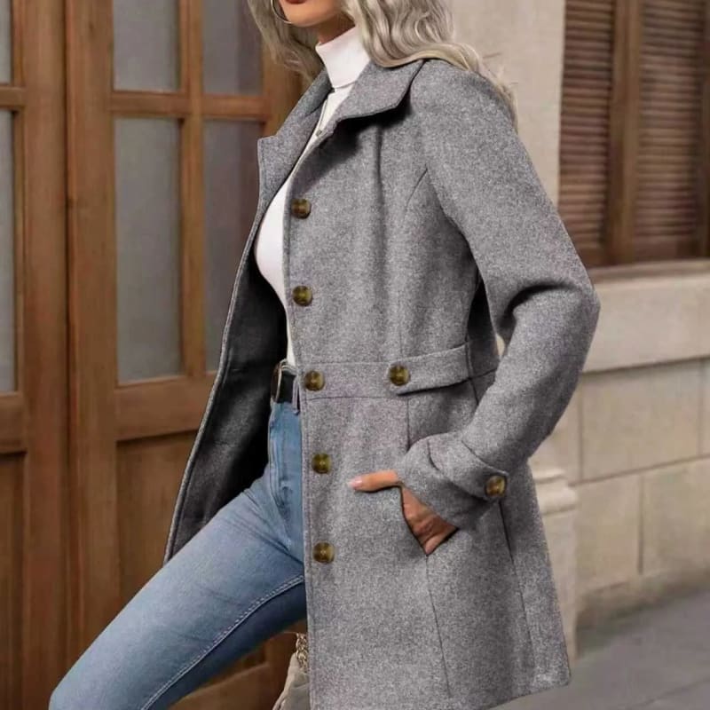 Women's Single Breasted Tailored Coat | Greer_1