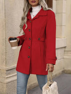 Women's Single Breasted Tailored Coat | Greer_15