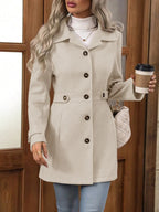 Women's Single Breasted Tailored Coat | Greer_2