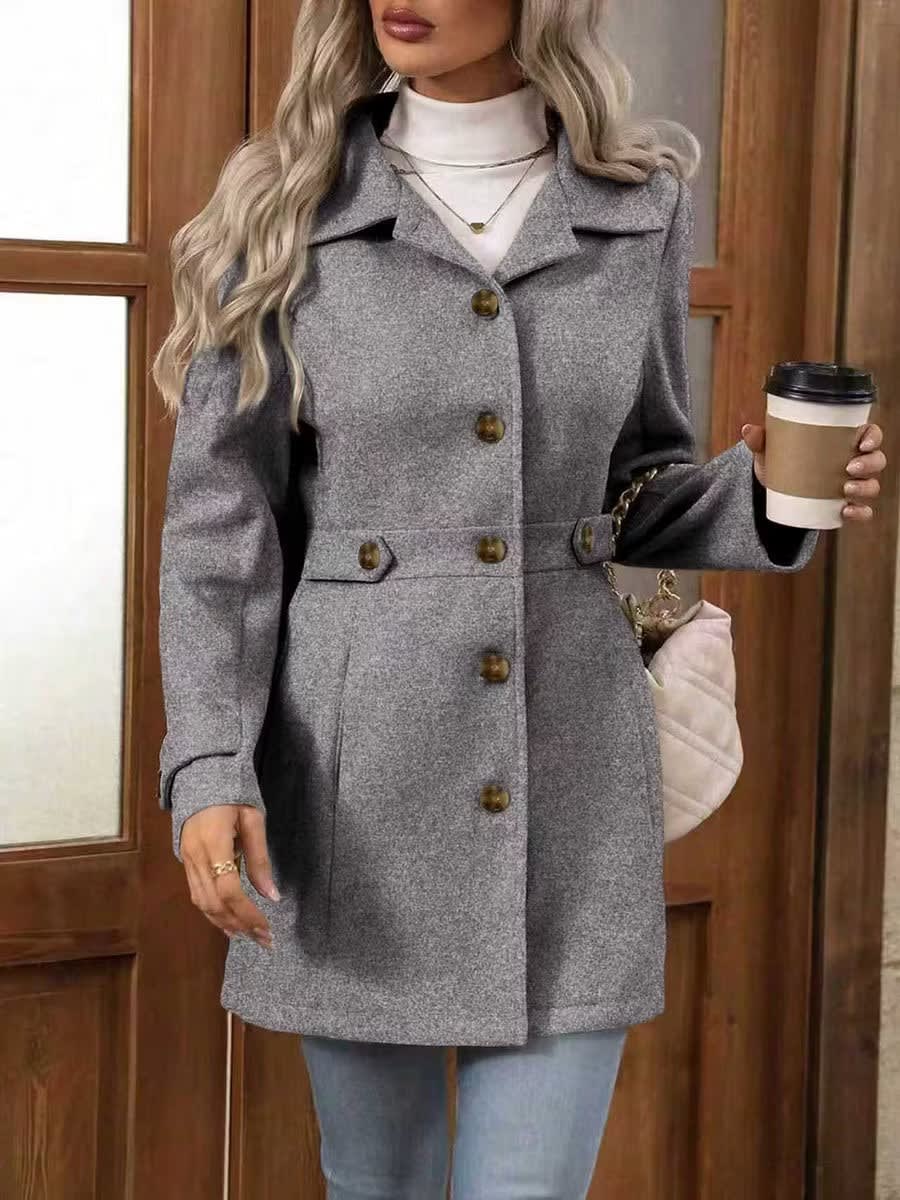 Women's Single Breasted Tailored Coat | Greer_21