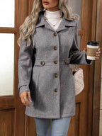 Women's Single Breasted Tailored Coat | Greer_21