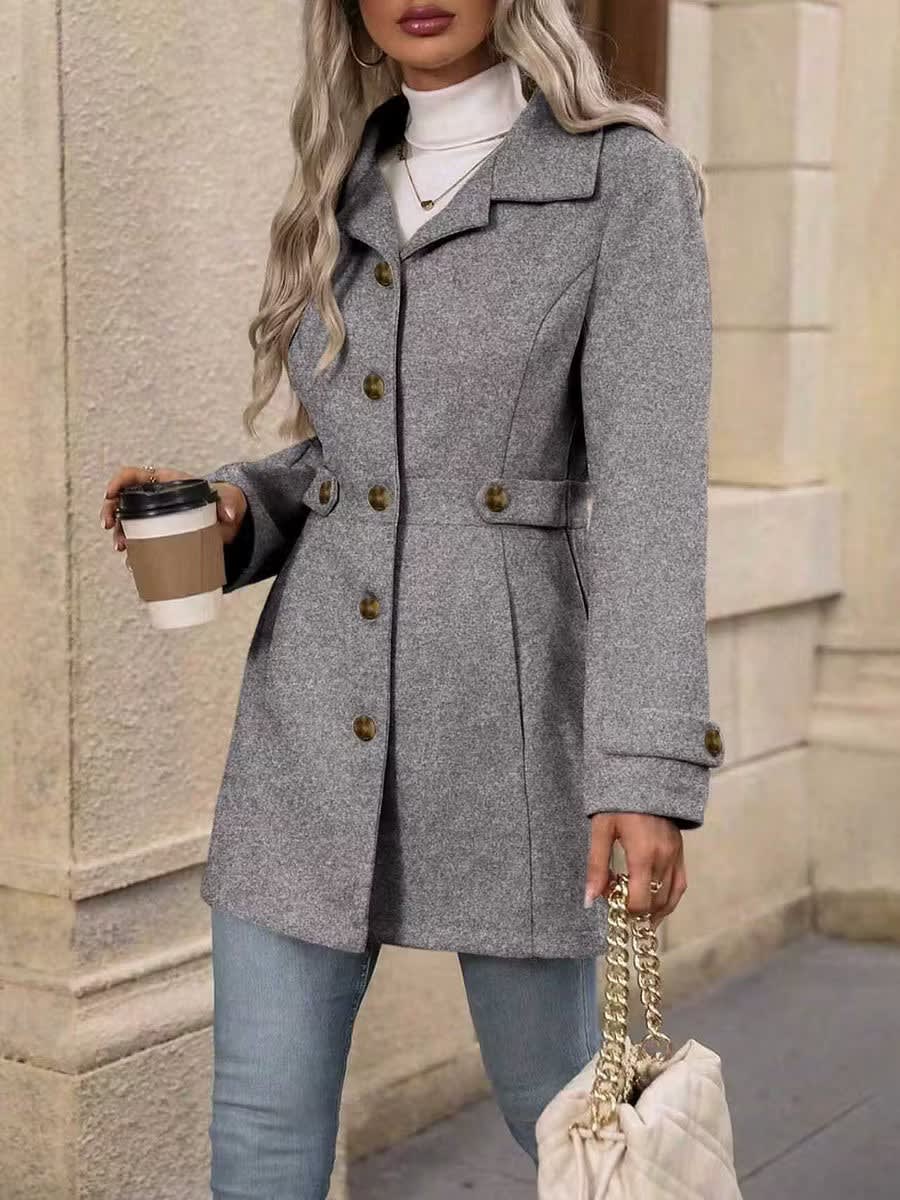 Women's Single Breasted Tailored Coat | Greer_23