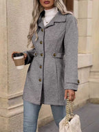 Women's Single Breasted Tailored Coat | Greer_23