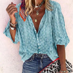 Women's Lightweight Button Front Blouse | Zenobia_1