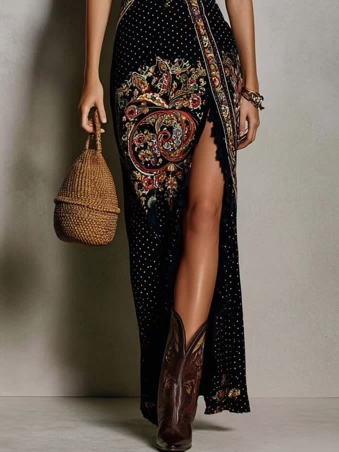 Women's Sleeveless Paisley Maxi Dress | Haverleigh_3
