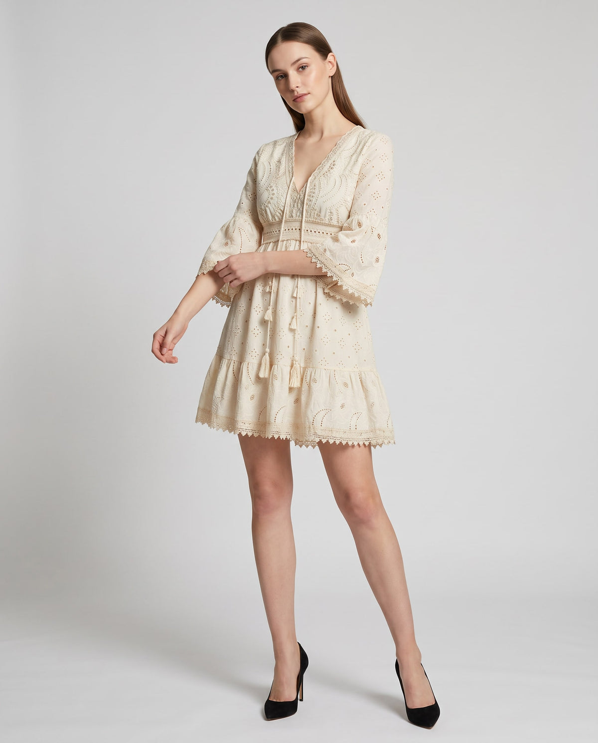 Women's Boho Lace Mini Dress | Zipporah_2