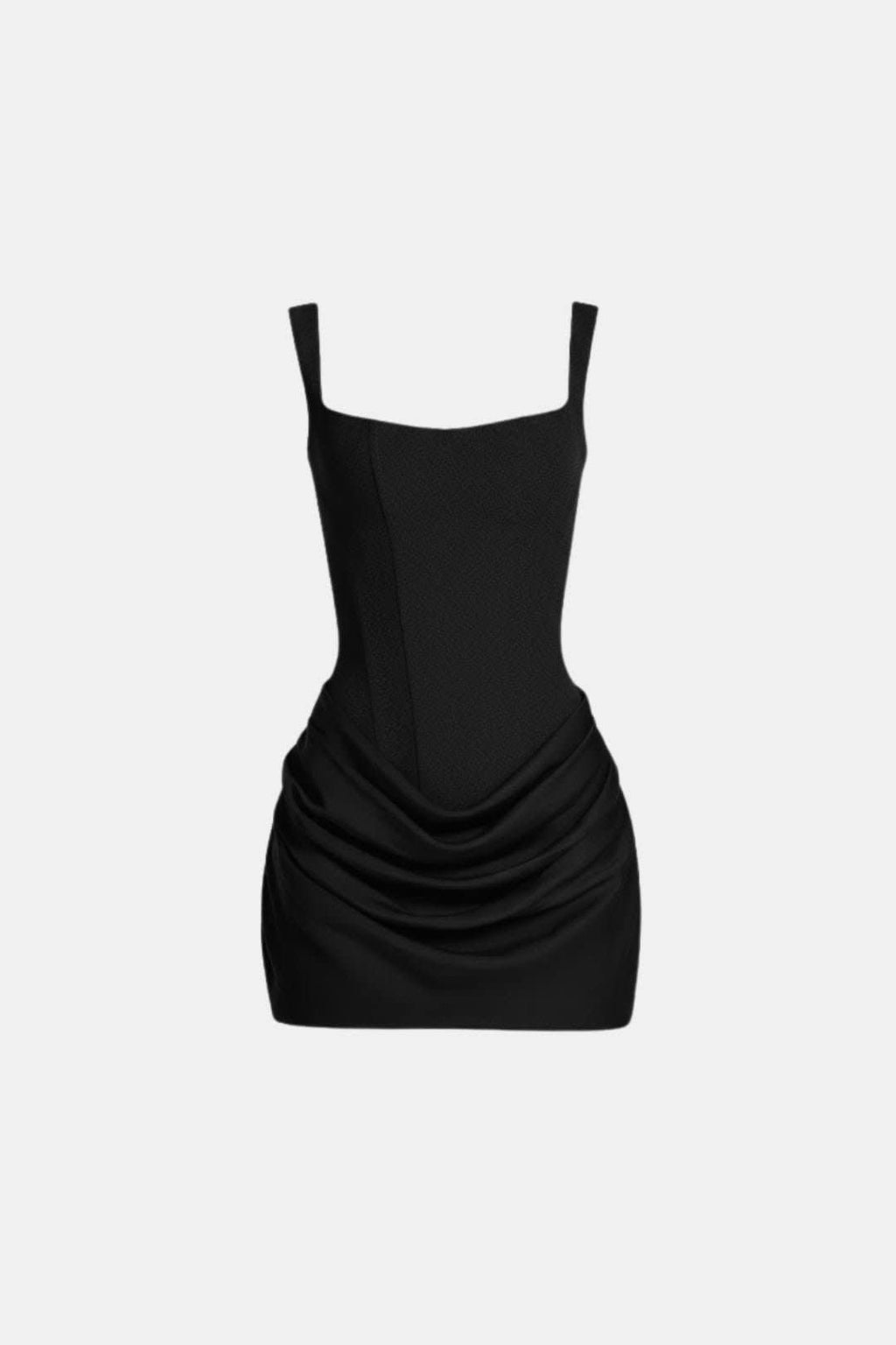 Women's Square Neck Draped Mini Dress | Bramwell_10