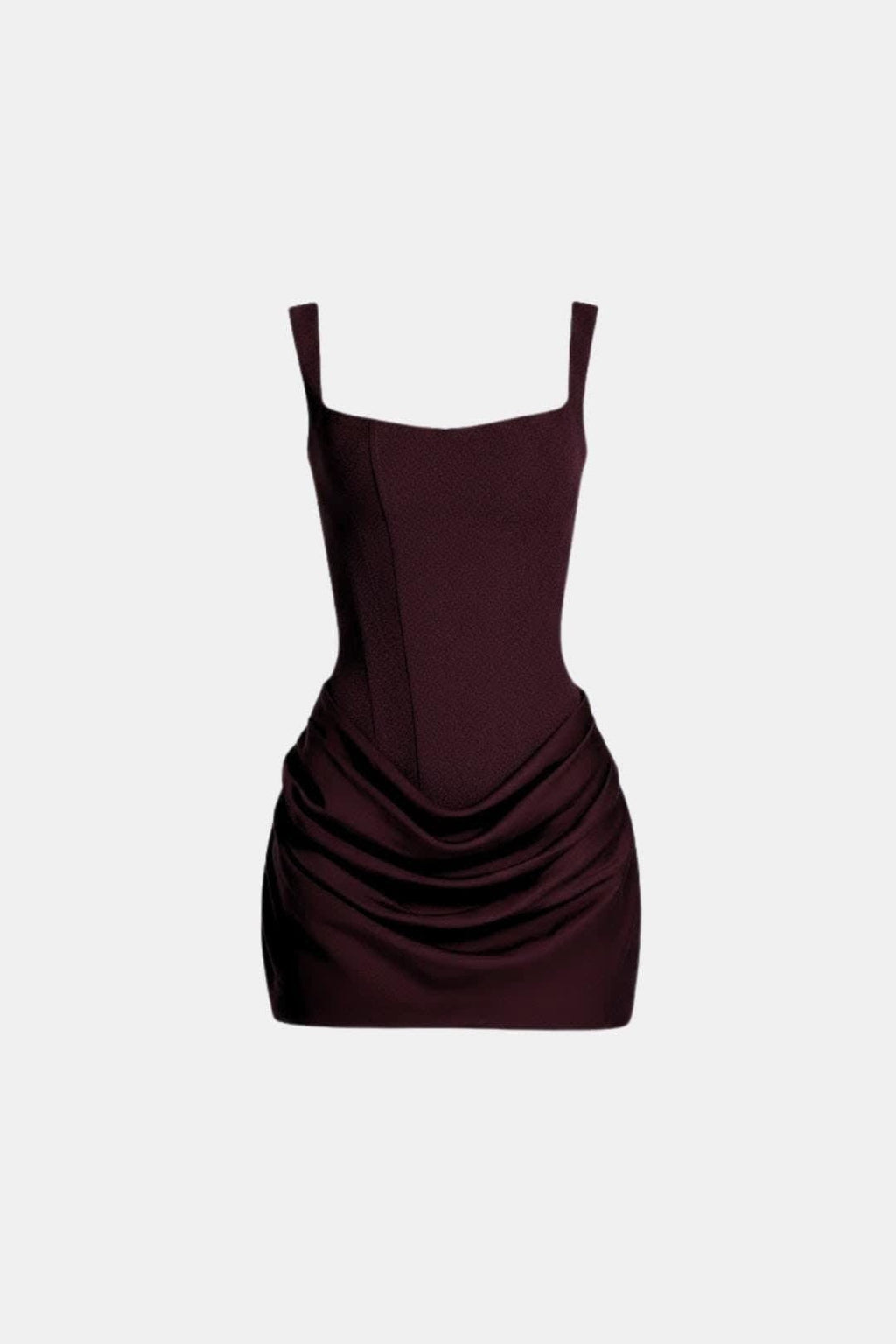 Women's Square Neck Draped Mini Dress | Bramwell_12