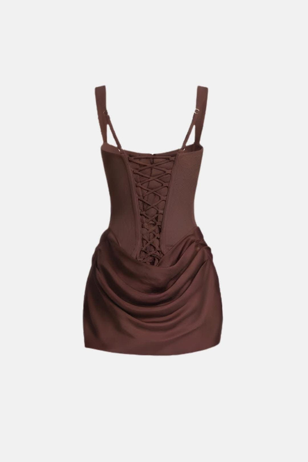 Women's Square Neck Draped Mini Dress | Bramwell_6
