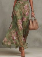 Women's Floral Halter Neck Maxi Dress | Zerlina_4