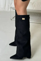 Women's Pointed Toe Knee High Boots | Everild_6