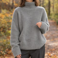 Women's Oversized Knit Turtleneck Sweater | Edith_1