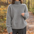 Women's Oversized Knit Turtleneck Sweater | Edith_1