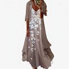 Women's Floral Embroidered Maxi Dress Set | Clementina_3