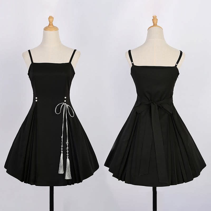 Women's Sheer Blouse and Pleated Slip Dress Set | Oakworth_11