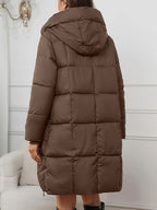 Women's Hooded Longline Puffer Coat | Oakhampton_2