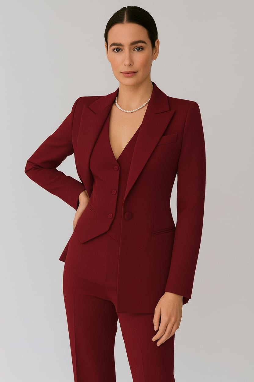 Women's Three Piece Tailored Suit Set | Sherborne_5