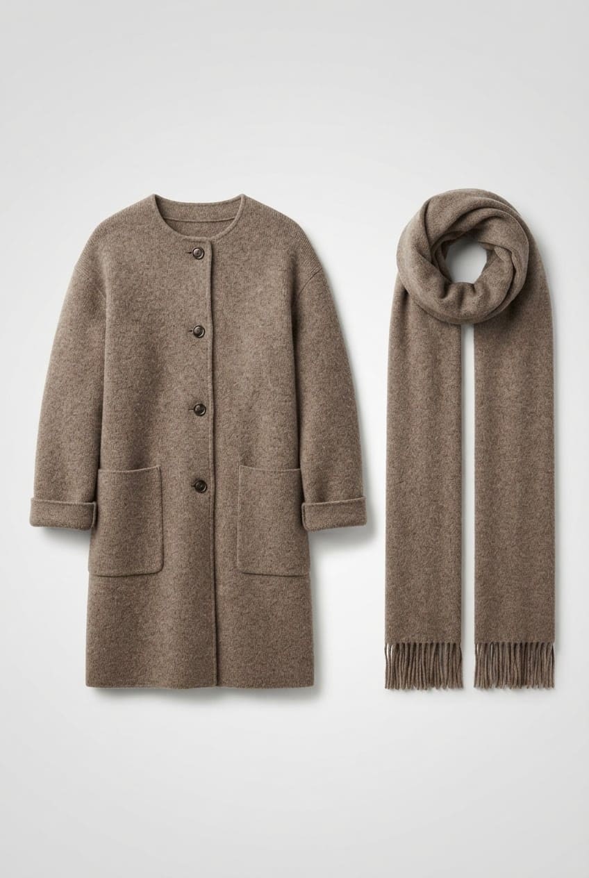 Women's Oversized Knit Cardigan Coat | Faye_5
