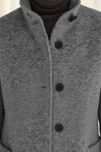 Women's Wool Blend Stand Collar Overcoat | Dorinda_13