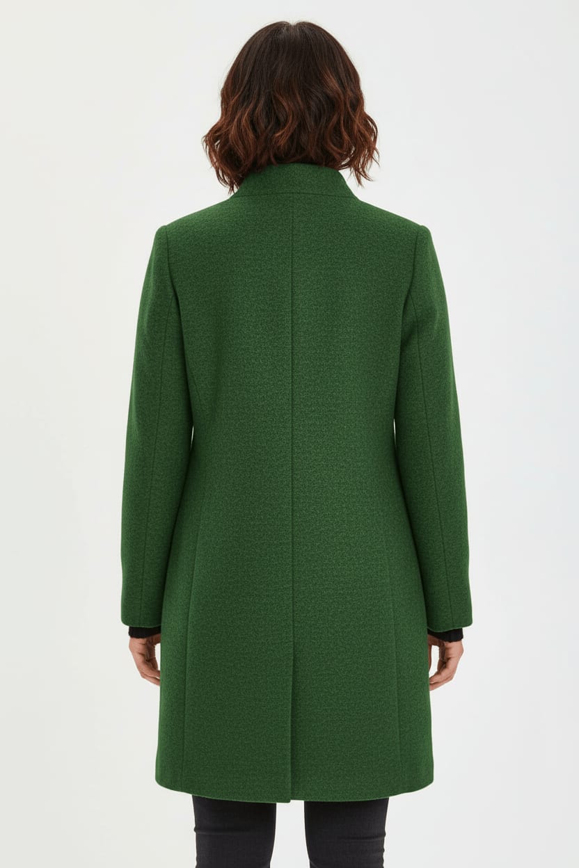 Women's Wool Blend Stand Collar Overcoat | Dorinda_19