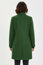 Women's Wool Blend Stand Collar Overcoat | Dorinda_19