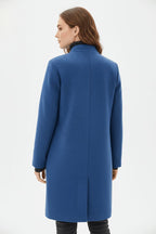 Women's Wool Blend Stand Collar Overcoat | Dorinda_20