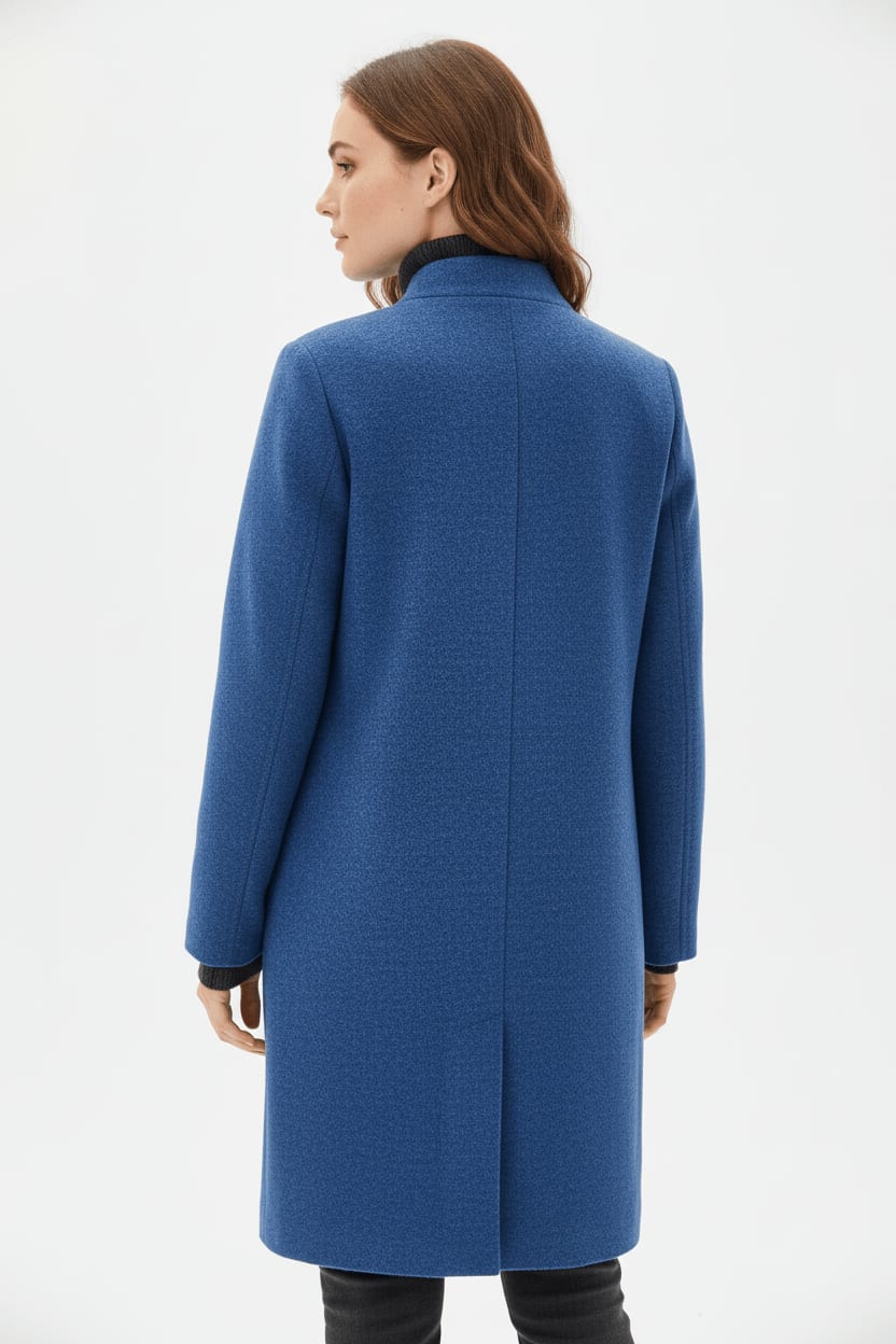 Women's Wool Blend Stand Collar Overcoat | Dorinda_20
