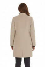 Women's Wool Blend Stand Collar Overcoat | Dorinda_21