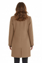 Women's Wool Blend Stand Collar Overcoat | Dorinda_23