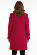 Women's Wool Blend Stand Collar Overcoat | Dorinda_24