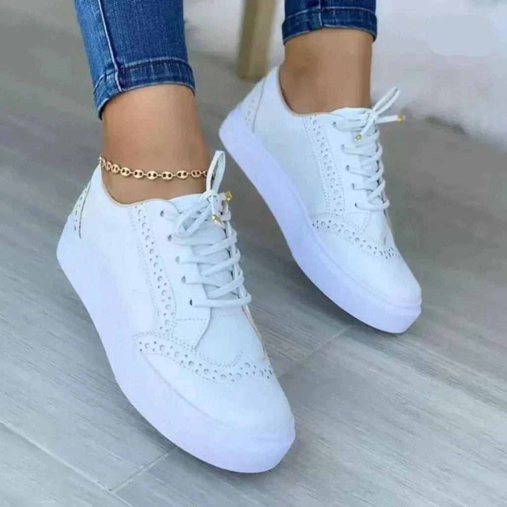 Women's Platform Lace Up Sneakers | Iona_2