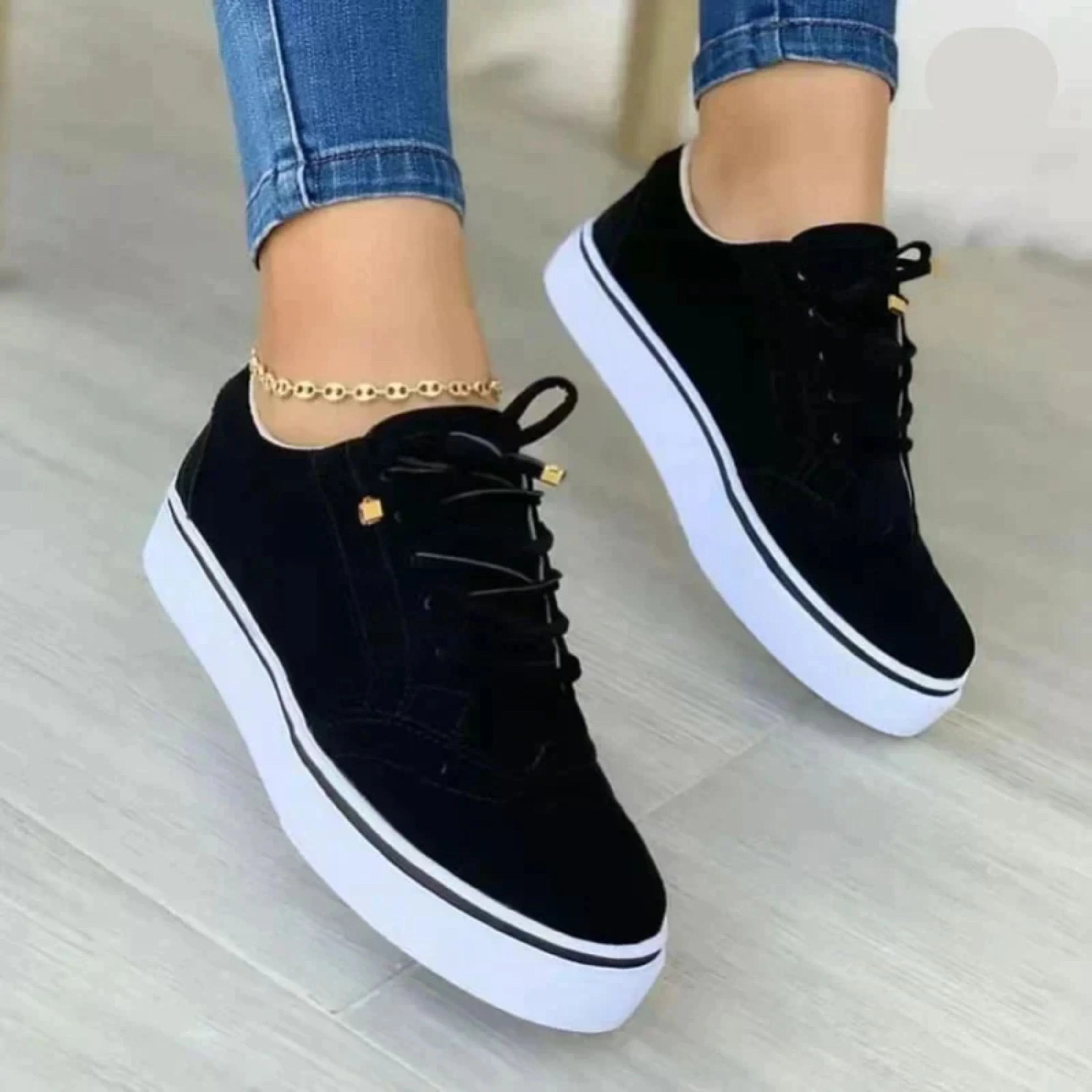 Women's Platform Lace Up Sneakers | Iona_3