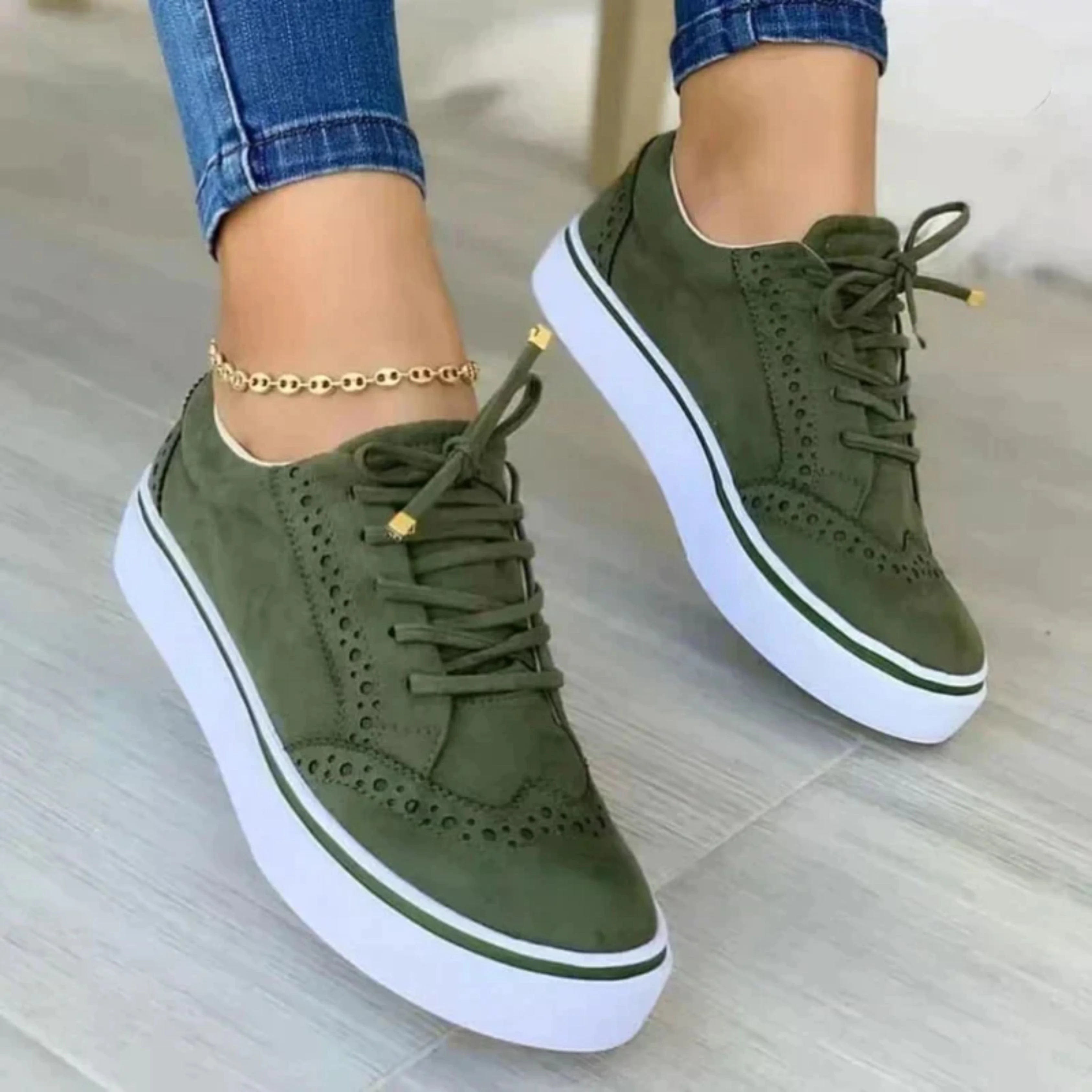 Women's Platform Lace Up Sneakers | Iona_4