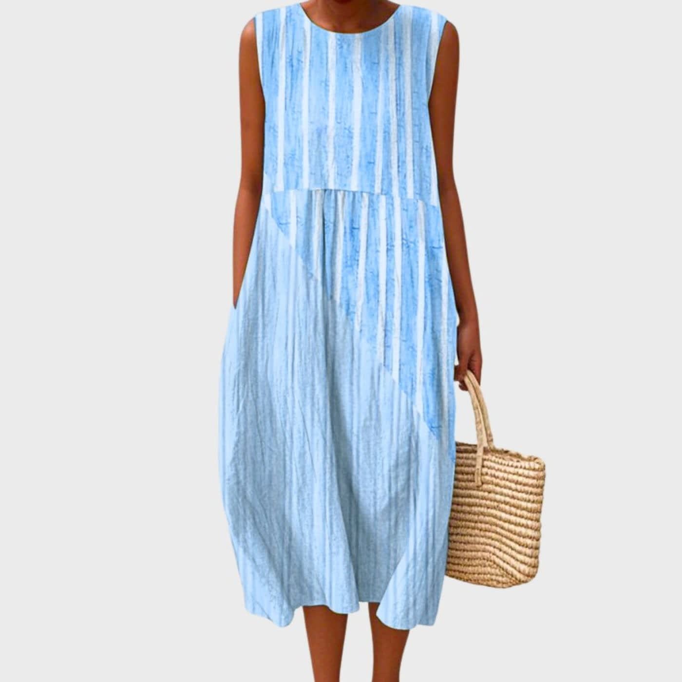 Women's Sleeveless Linen Midi Dress | Eastleigh_2