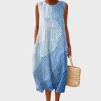 Women's Sleeveless Linen Midi Dress | Eastleigh_3