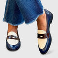 Women's Colorblock Slip On Penny Loafers | Marchwood_1