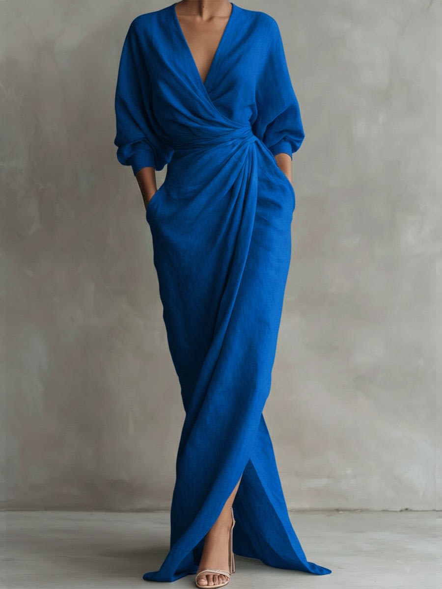 Women's Linen Wrap Maxi Dress | Thornbury_2