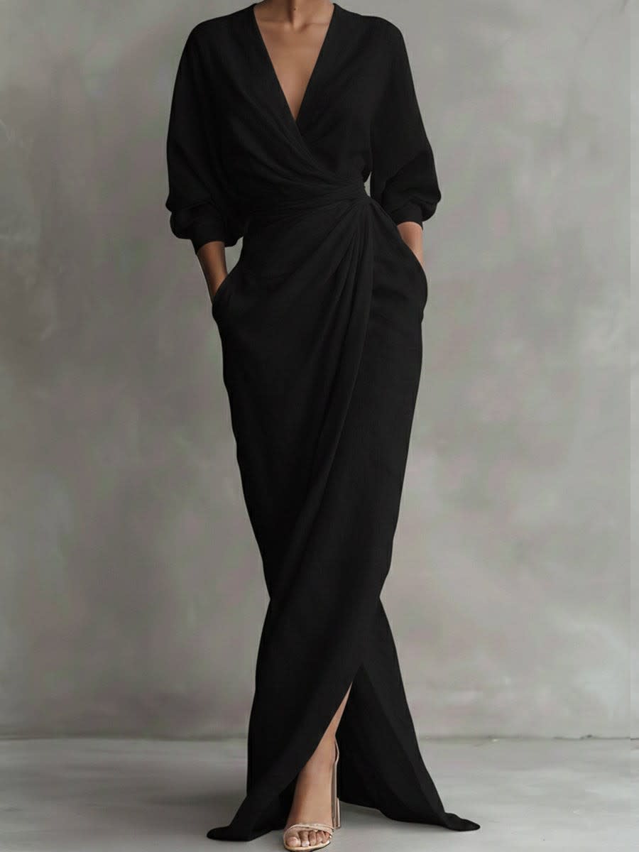 Women's Linen Wrap Maxi Dress | Thornbury_5