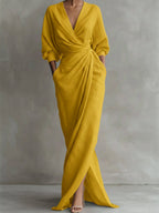Women's Linen Wrap Maxi Dress | Thornbury_7