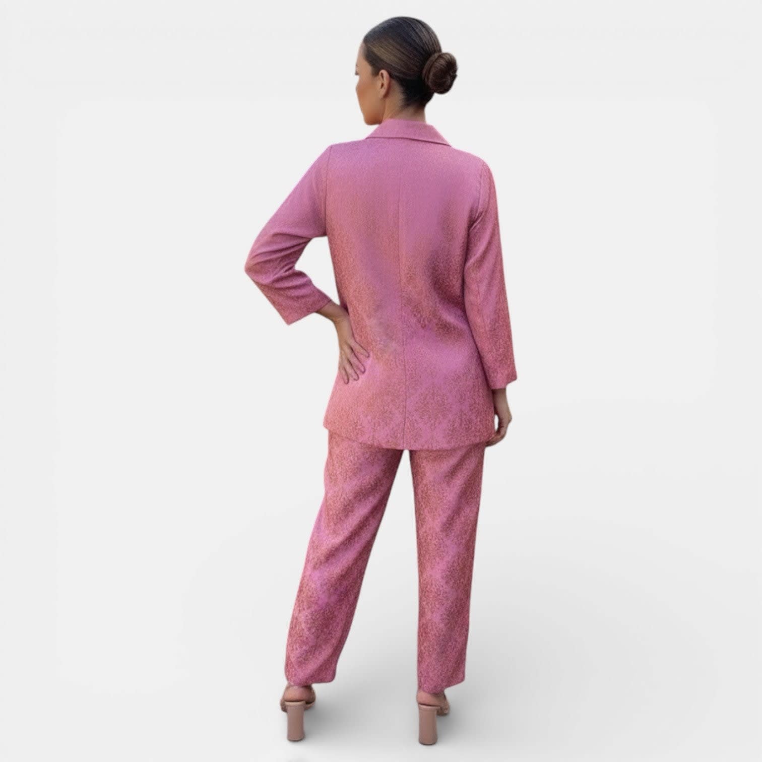 Women's Double Breasted Wide Leg Pant Suit | Damaris_11