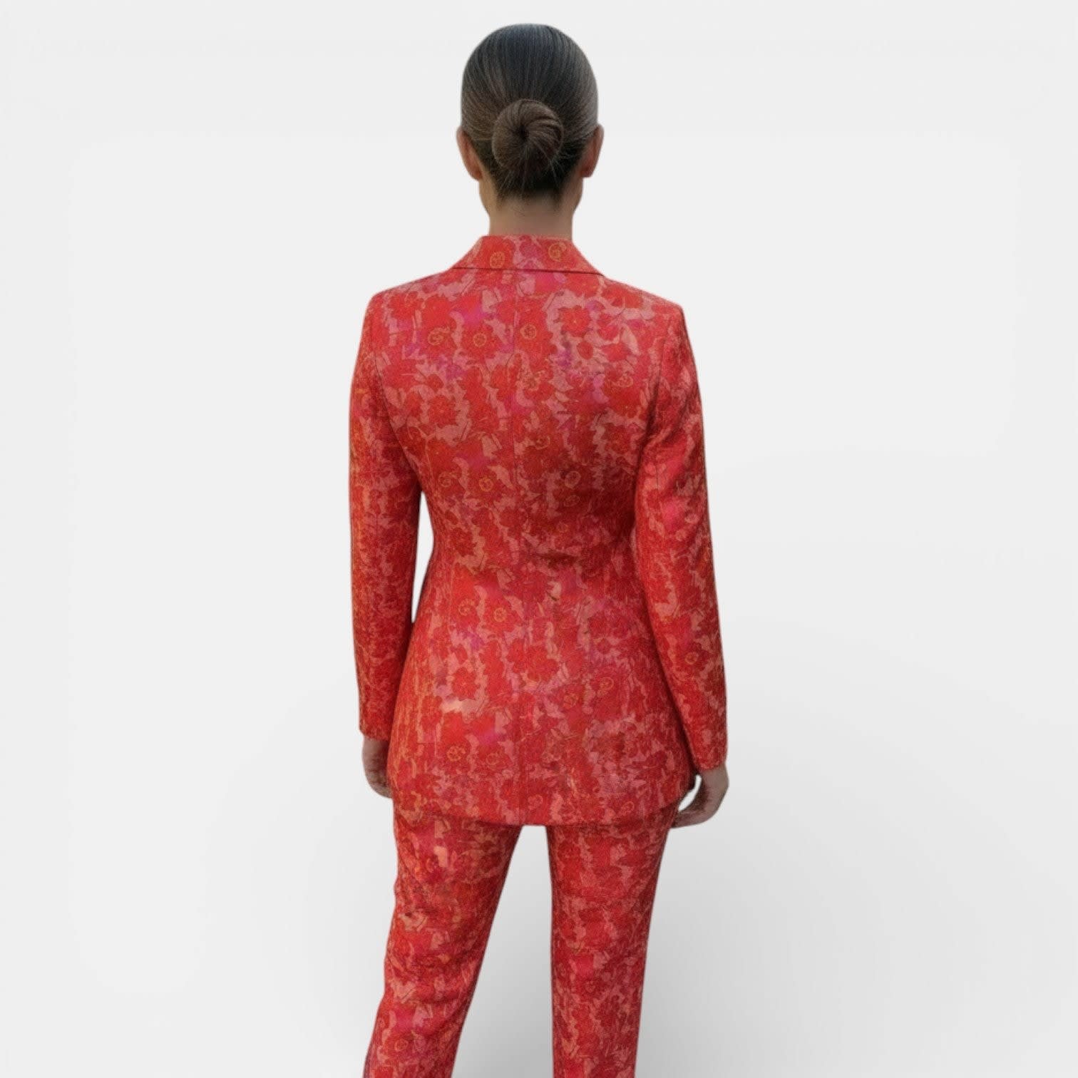 Women's Double Breasted Wide Leg Pant Suit | Damaris_15
