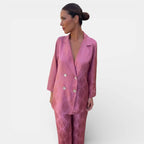Women's Double Breasted Wide Leg Pant Suit | Damaris_9